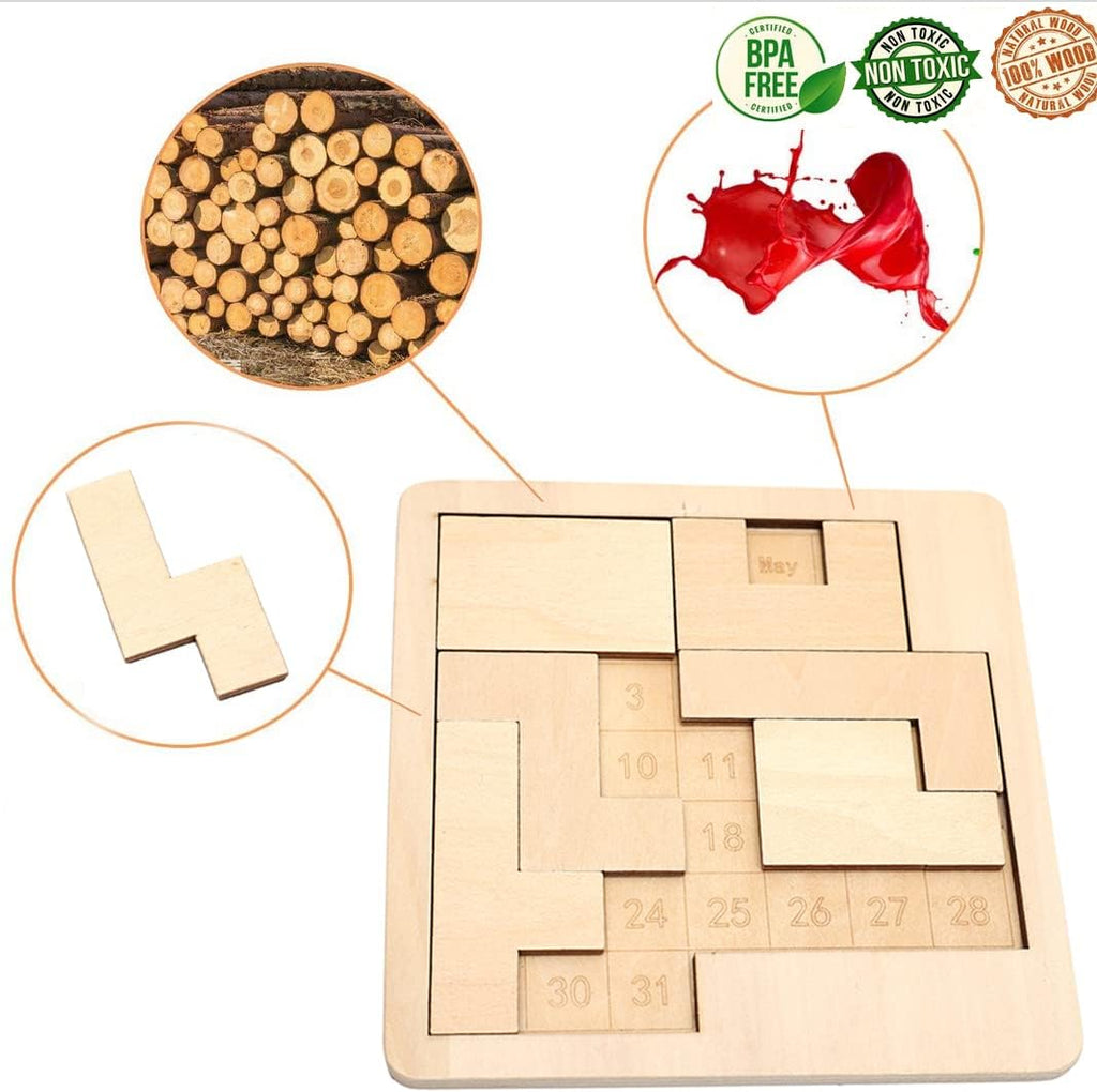 Skiennix Daily Calendar Puzzle - Challenging Wooden Puzzle for Adults | Perfect Easter & Christmas Gift