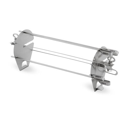 Weber Crafted Rotisserie Skewers – Stainless‑Steel 16" Skewer Set for Even Rotating & Roasting - Ideal for Kebabs and Skewers