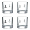 La Rochere Napoleon Bee Whiskey Glasses Set of 4 — Elegant Glassware for Any Occasion – Bee Embossed Whiskey Tumbler Set (11 oz)