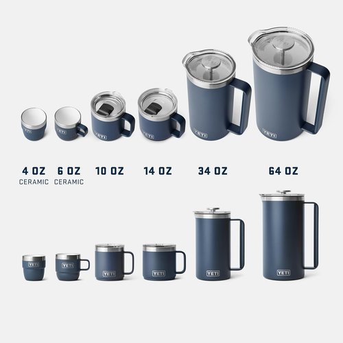 YETI Rambler 14 oz Ceramic Lined Stackable Mug, Vacuum Insulated, Stainless Steel with MagSlider Lid, Cape Taupe