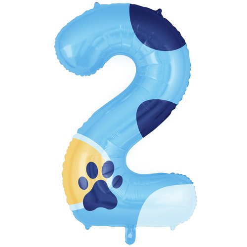 40 Inch Blue Number 2 Balloon for 2nd Birthday Party Decorations Supplies