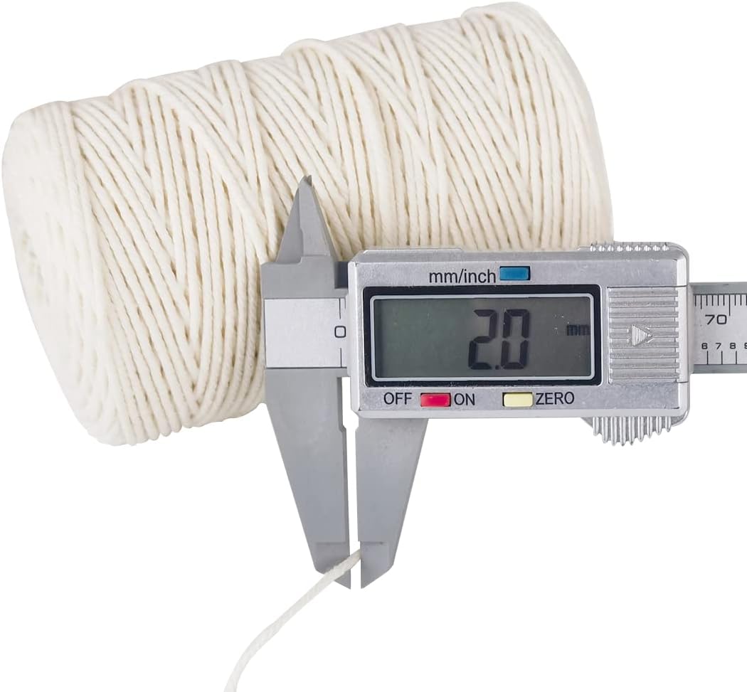 PerkHomy Cotton Butcher's Twine - 500 Feet | Food Safe 2mm String for Cooking, Crafts & Gardening