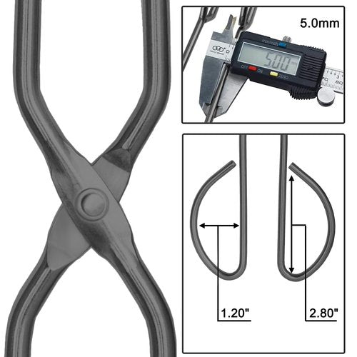 HINMAY 10" 13" Stainless Steel Kitchen Tongs, Heavy Duty Non-Slip Comfortable Grip Metal Scissor Tongs for Cooking, Grilling & Serving, Set of 2