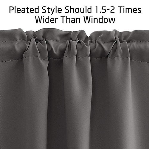 NICETOWN Kitchen Blackout Curtains for RV Camper Windows, Privacy Thermal Insulating 30 Inches Long Curtains for Bathroom Basement Door Window Cover, W34 x L30 inch, Grey, 2 Pcs