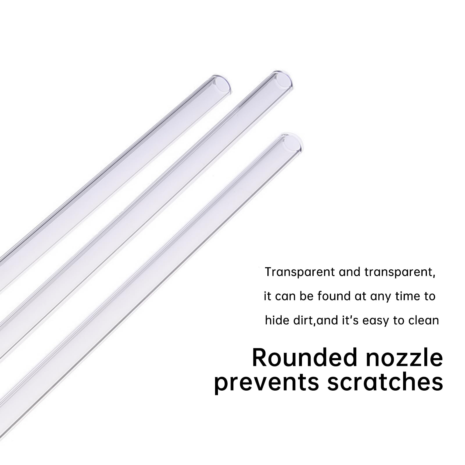Replacement Straw Compatible with Reduce 50 oz 40 oz Tumbler, 5 Pack Reusable Straw with Cleaning Brush, Plastic, Clear