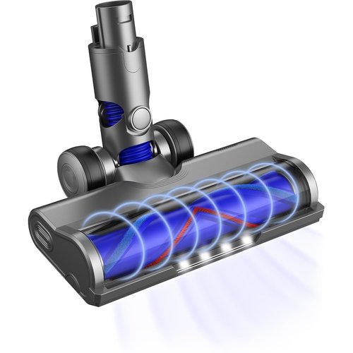 Puregad Vacuum Attachments for Dyson V6 Cleaners, Brush Motorhead Head with LED Lights for Hardwood Floor and Carpet, V Shape Bristle Roller Replacement Parts for DC59 DC61 DC62 DC74