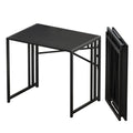 Lutown Teen Folding Computer Desk - 32 inch, Writing & Gaming, Small Space Office Desk, Black, No Assembly Required