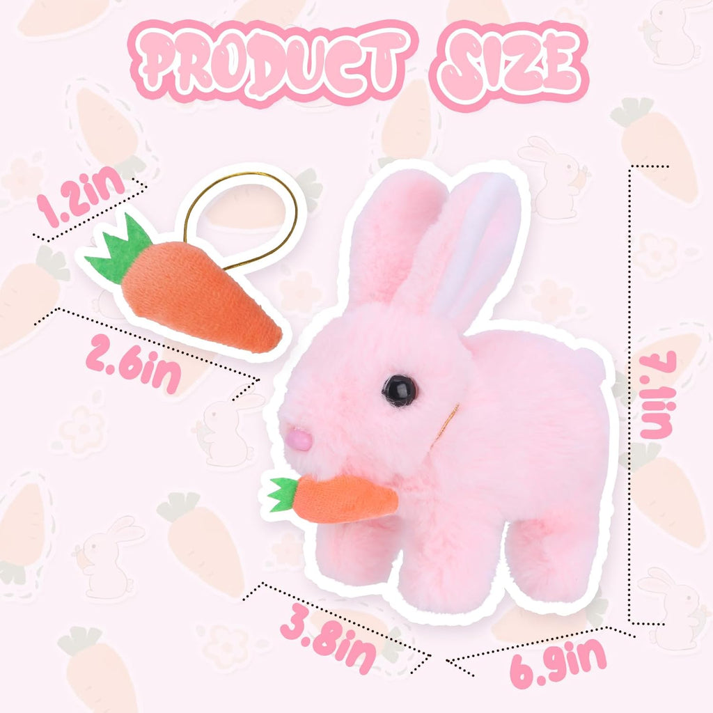 RichRabbit Bunby - Realistic Interactive Bunny Toy | Jumping, Twitching Ears - Pink