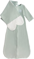 Butterfly | Organic Newborn Baby Sleep Sack & Wrap Blanket - Calming Sage Transitional Accessory (4-7 lbs)