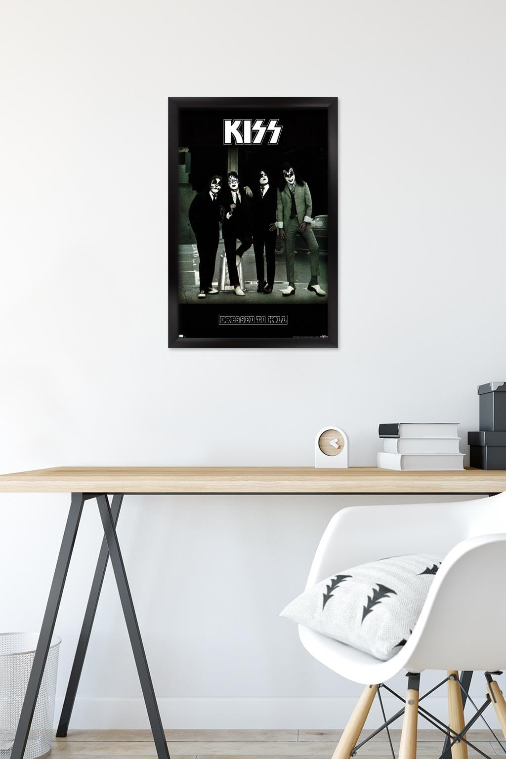 Trends International Kiss - Dress to Kill Wall Poster, 22.4L x 14.7W, Black Framed Version