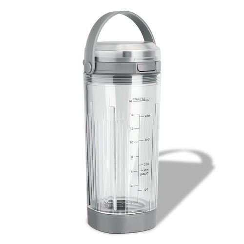 Ninja Blast Accessories 3pcs - Replacement Parts 18oz Blending Vessel Cup & Vessel Cap & Sip Lid with Carry Handle, Compatible with Ninja Blast Portable Blender BC100 Series and BC151 Series Grey