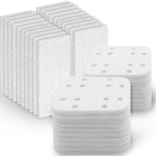 Humidifier Replacement Filters 20 Pack and Replacement Aroma Pads 20 Pack - Compatible with LEVOIT LV600HH, LV600S, OasisMist450S, OasisMist600S - Descaling Pads, White