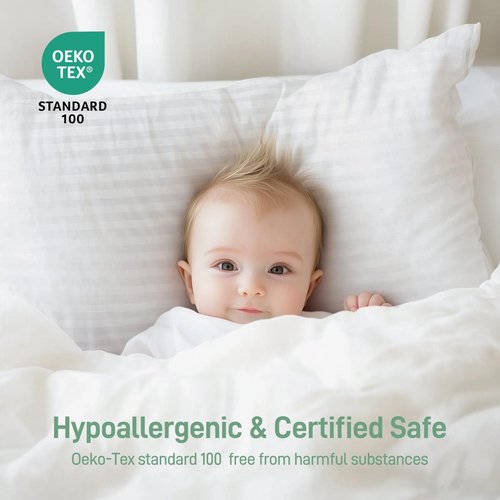 Cotelovo Hypoallergenic Soft Down Alternative Filling with Cotton Shell Hotel Quality Pillow, Breathable, Ideal for Side, Back and Stomach Sleeper, Oeko-TEX Certified King Size Set of 1