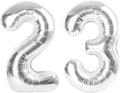 Regine Switzerland 40-Inch Silver Foil Number 23 Balloon - Perfect for Birthday, Graduation & Memorial Celebrations