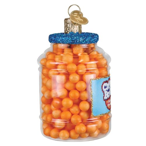 Old World Christmas Cheese Balls Glass Blown Ornament for Christmas Tree, Handcrafted Holiday Decoration, Snack Collection