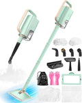 Steam Mop Cleaner Safe High-temp for Deep Cleaning, Lightest Detachable Floor Steamer with 2 Steam Mode 3 Adjustable Level Heavy Duty Powerful Handheld Steam Cleaner for Hardwood & Laminate Tile Grout
