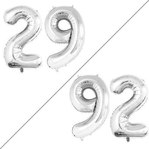 GOER 29 Inch Jumbo Foil Balloons - 29th Birthday Party Decorations | Silver Helium Balloons