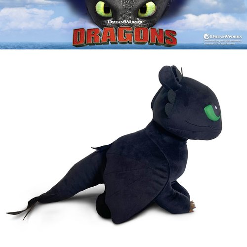 How to Train Your Dragon Toothless Super Soft Cozy Cuddle Pillow Buddy with Light Up Eyes for Comfort, (Officially Licensed Product) by Franco