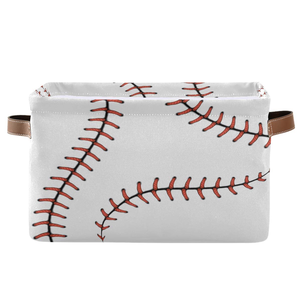 AUUXVA Baseball Storage Basket, Sports Theme Softball Large Storage Bins Box with Handles, Easter Gift Baskets Ideal for Baby Kids, Room Nursery Decor, Organizing Clothes, Toys, Books, Collapsible