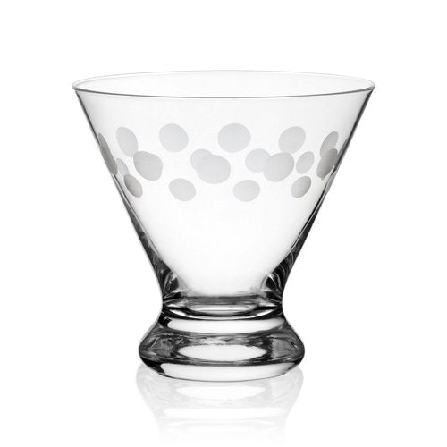 Mikasa Cheers Set of 4 Stemless Martini Glass, 8-Ounce, Clear