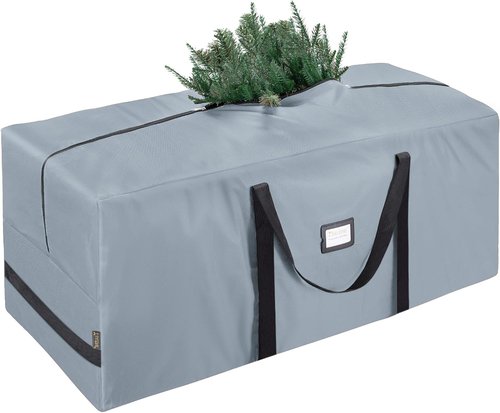 BALEINE Christmas Tree Storage Bag - Heavy Duty 900D Oxford Fabric, Extra Large with Dual Zippers | Grey