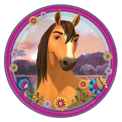 Spirit Riding Free Round Plates, 9" - 8 Pcs.