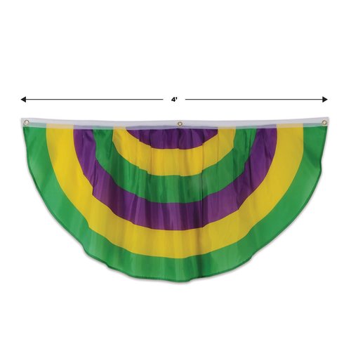 Beistle Mardi Gras Polyester Fabric Bunting Banner