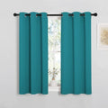 NICETOWN Blackout Curtains - Thermal Insulated Room Darkening Panels for Kids & Modern Bedrooms | Peacock Teal, 45" Length, Set of 2
