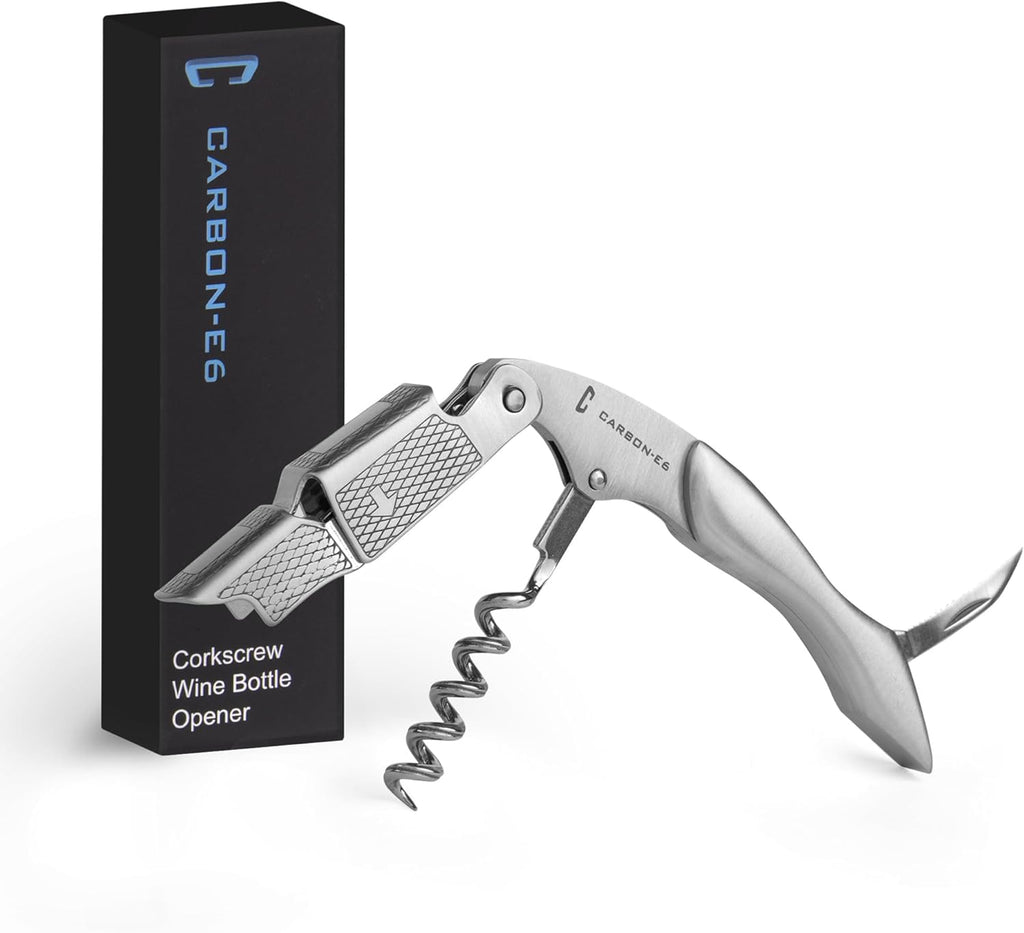 Professional Waiter's Corkscrew Wine Bottle Opener (The ultimate wine key for bartenders, servers, sommeliers, connoisseurs, enologists, and all wine enthusiasts)