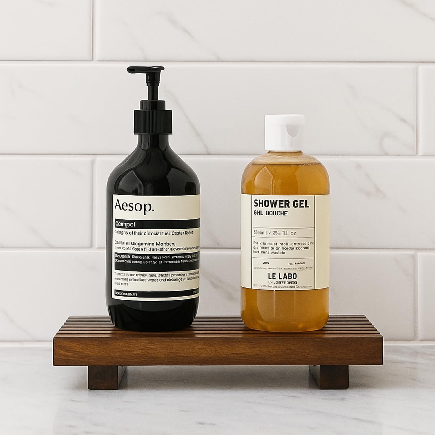 Acacia Wood Riser - Decorative Kitchen & Bathroom Tray Stand | Versatile Soap Dish Holder