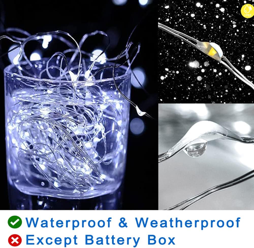 Ostwiki Fairy Lights - 20 LED Battery Operated String Lights | 7ft Cool White Twinkle Lights for DIY Decor