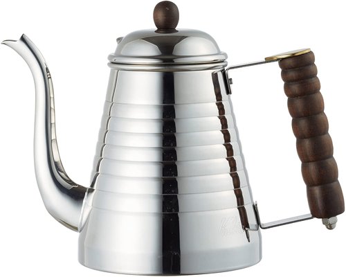 Carita Kalita Coffee Pot, 33.8 fl oz (1,000 ml), IH Compatible, Stainless Steel, Made in Japan, SSW Kettle 1000#52274 Drip Pot, Kettle, Coffee Maker, Yakan, Server, Barley Tea, White Water, Retro,