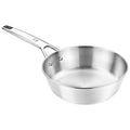 BRA COOKWARE Signature Deep Frying Pan | 11 inches Professional High Skillet | Stainless Steel Deep Frying Pan | All Stovetop Compatible | PFOA Free | w/o Non-Stick Coating | Polished Finish