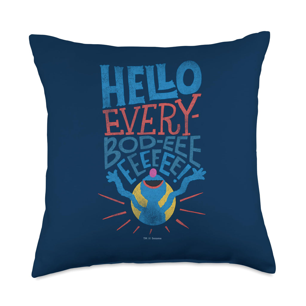 Sesame Street Grover Hello Everybody Throw Pillow