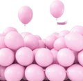 PartyWoo Baby Pink Balloons - 50pcs 5 Inch Pastel Latex Helium Balloons for Baby Showers & Parties