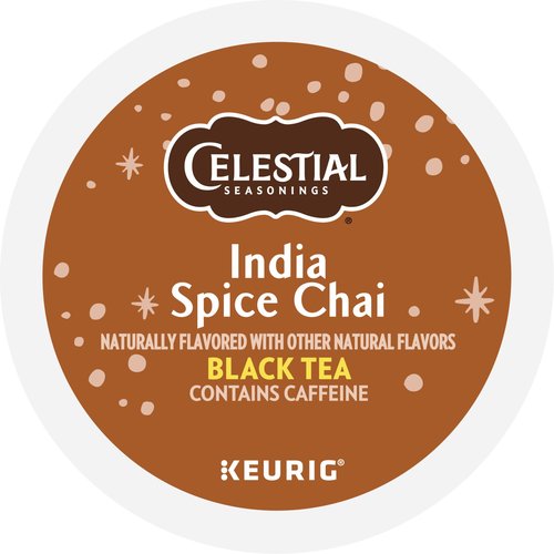 Celestial Seasonings India Spice Chai Black Tea, Single-Serve Keurig K-Cup Pods, 96 Count