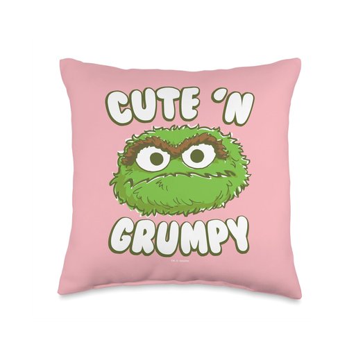 Sesame Street Oscar The Grouch Cute 'n' Grumpy Throw Pillow