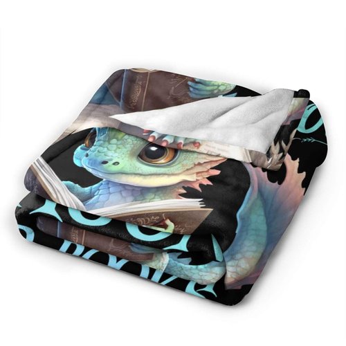 Homieblanket Dragon Blanket for Boys Girls, Cute Dragon Themed Design Printed Throw Blankets for Kids Lap, Chair Sofa, Warm Soft Cozy Blanket, 40"x 50"