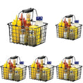 American Metalcraft RBHB975 9" x 7" Black Rectangular Basket w/Handles (Pack of 5)