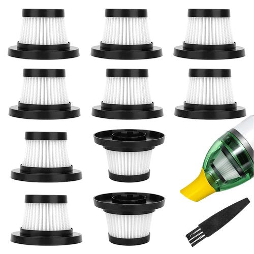 Vacuum Filter for Cordless Vacuum Cleaner as Seen on TV - Replacement HEPA Filter for Vac Compact Cordless Handheld Vacuum 10 Pack