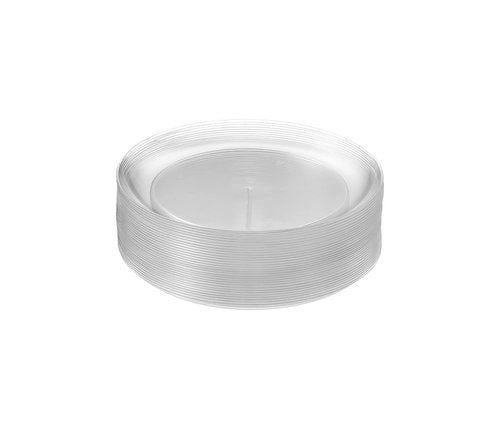 [7'' 240 Pack] 7'' inch Premium Heavy Weight Crystal Clear Classy Disposable hard Plastic Salad plates