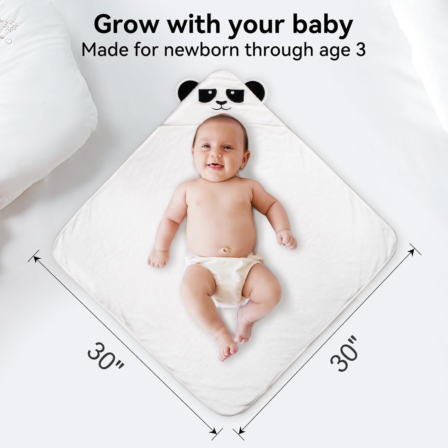 Okayinn BubblePanda Sleep Sack - Cozy 6-12 Months Infant Sleep Solution | Hooded Bath Towels Included