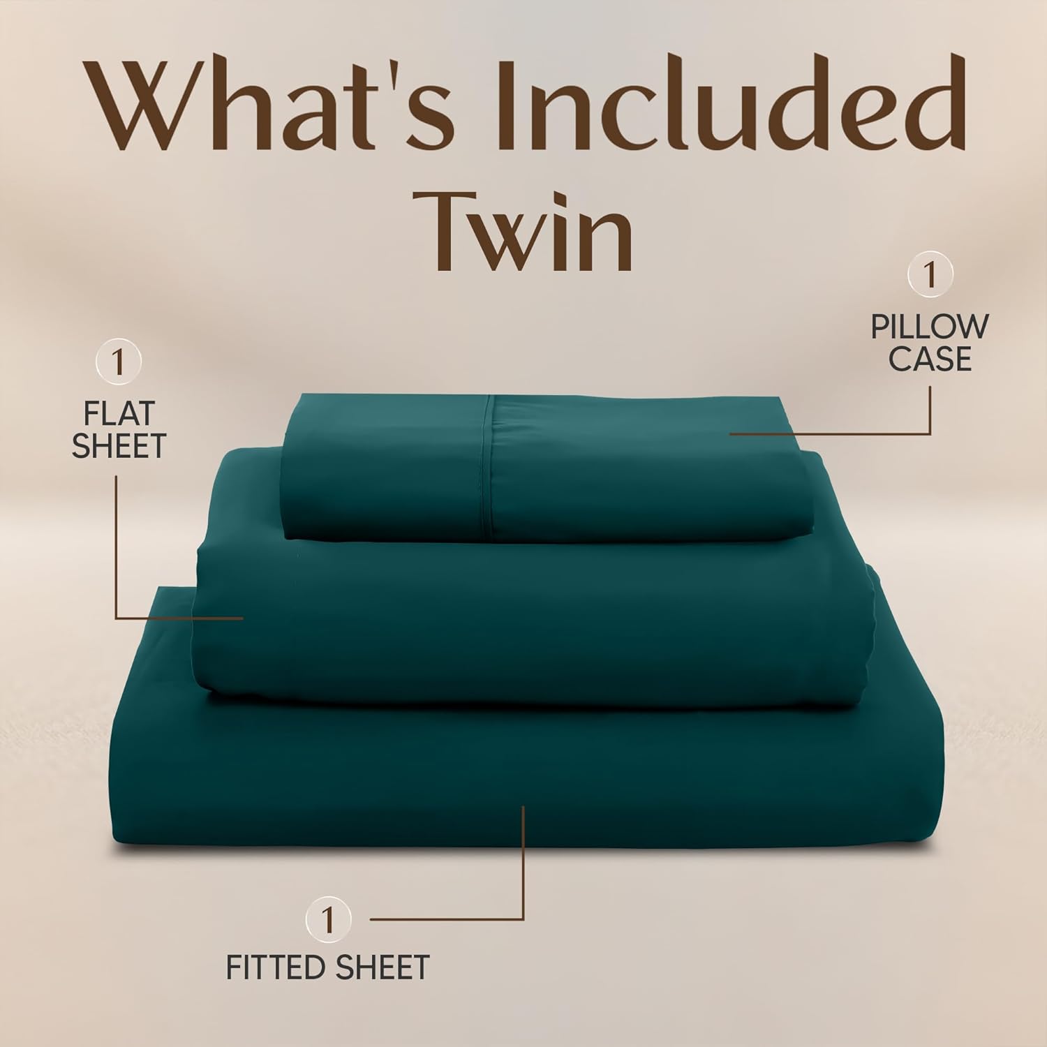 Utopia Bedding Twin Sheet Set - Soft & Breathable 3-Piece Microfiber Bed Sheets | Oeko-Tex Certified (Teal Green)
