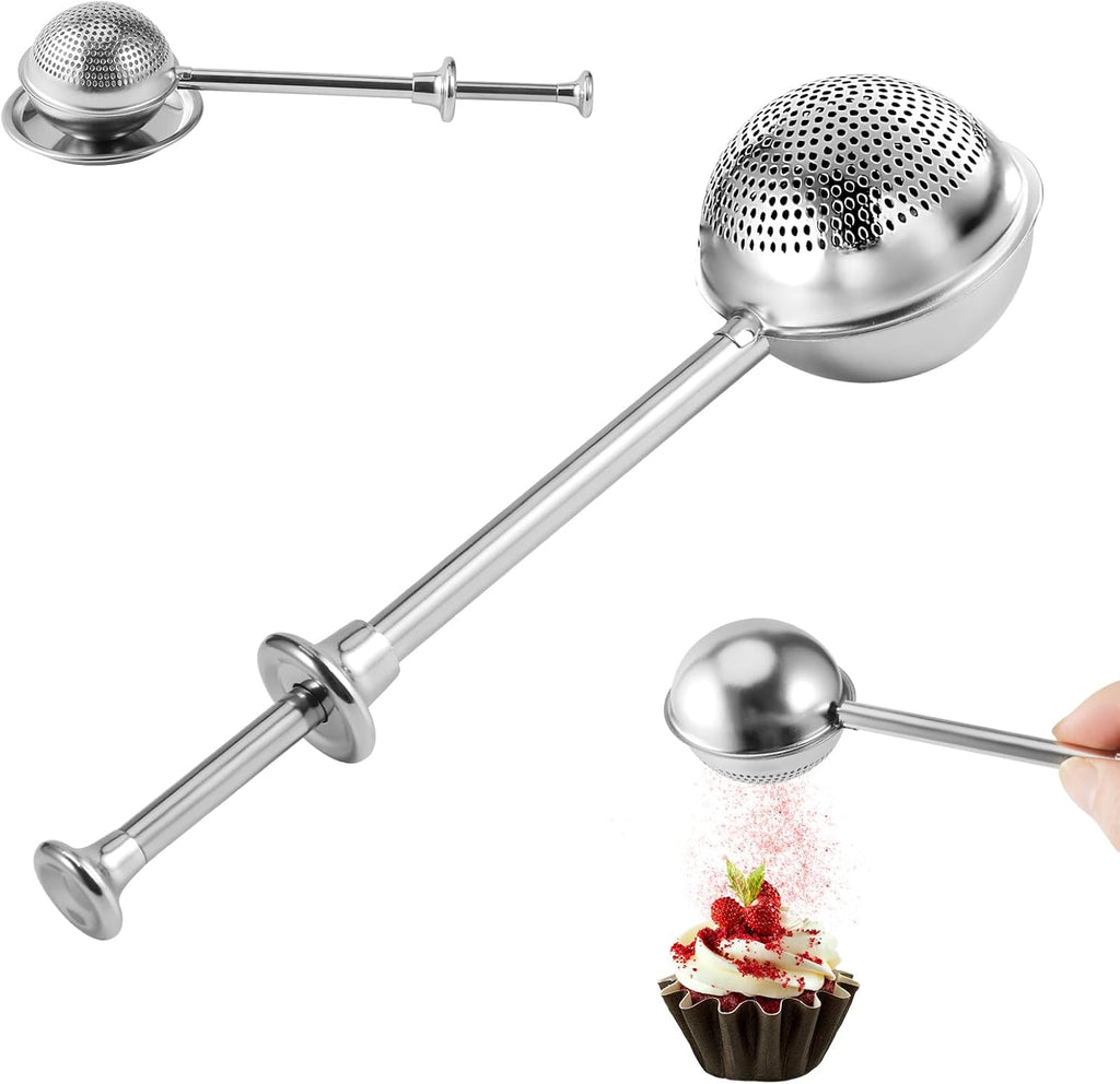 Skiennix Flour Duster - 304 Stainless Steel Baking Sifter & Powdered Sugar Shaker | 1 Piece