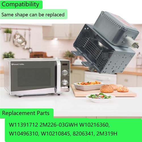 New W10754299 W11391712 Microwave Magnetron 2M226-03GWH Part for Whirlpool Microwave Oven WMH31017HZ7 Repair Part Replace W10216360, W10496310, W10210845, 8206341, PS11703077 2M319H 2M319H Magnetron