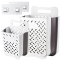 Pansyling Plastic Collapsible Hanging Laundry Baskets with Carry Handle, Space-Saving Wall Hanging Laundry Basket Durable Tall Folding Plastic Laundry Hamper Waterproof Dirty Clothes Organizer XL+L