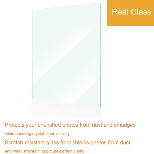 BESCRCL 8x10 Picture Frame Set of 6 High Definition Glass, Photo Frame for Wall or Tabletop, Engineered Wood, Distressed White