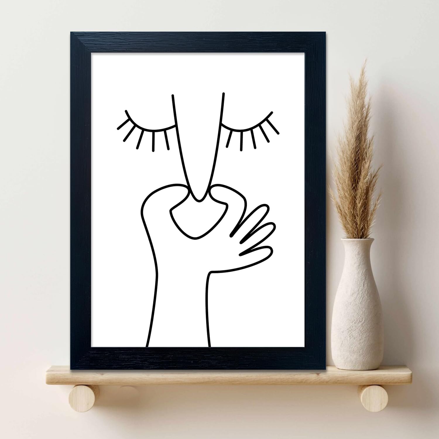 Regine Switzerland Funny Bathroom Wall Art - Black and White Framed Toilet Print Decor