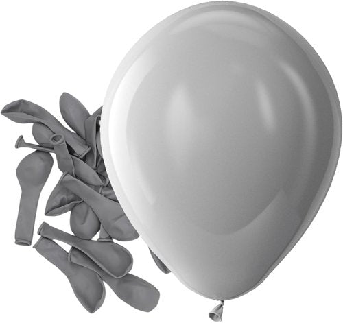 Bezente Gray Latex Party Balloons - 150 Pack 5-Inch Matte Pastel Grey Helium Balloons for Celebrations