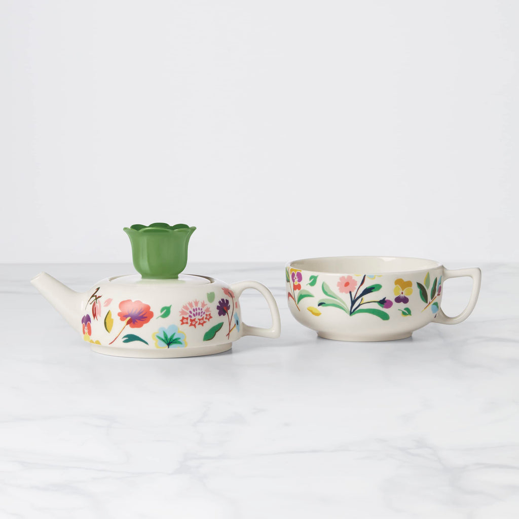 Kate Spade New York Garden Floral Tea, one size, White